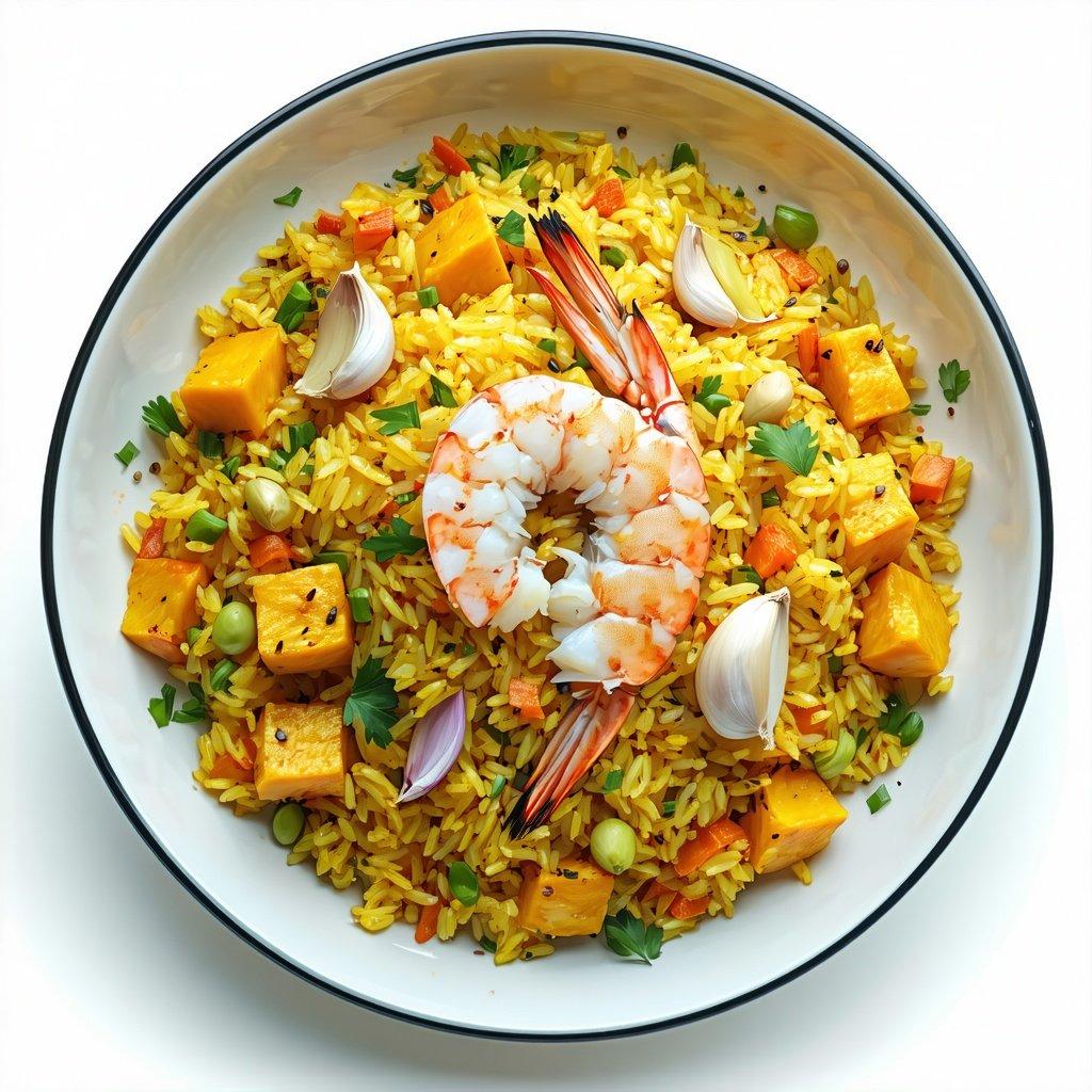 Seafood & Squash Pilaf